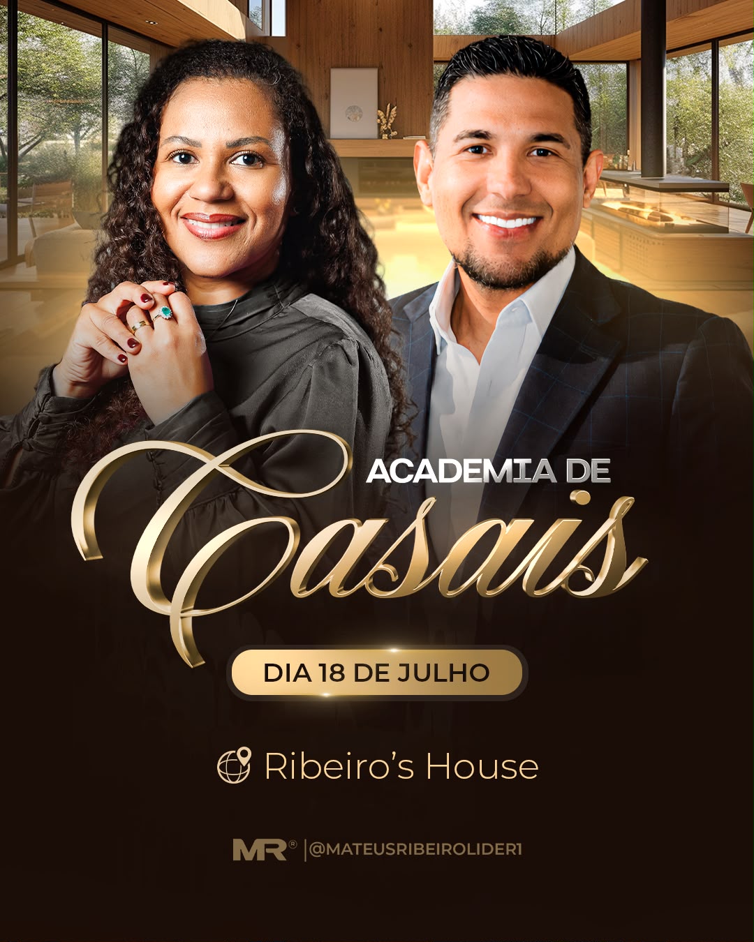 Mateus e Danielle Ribeiro na arte da Academia de Casais