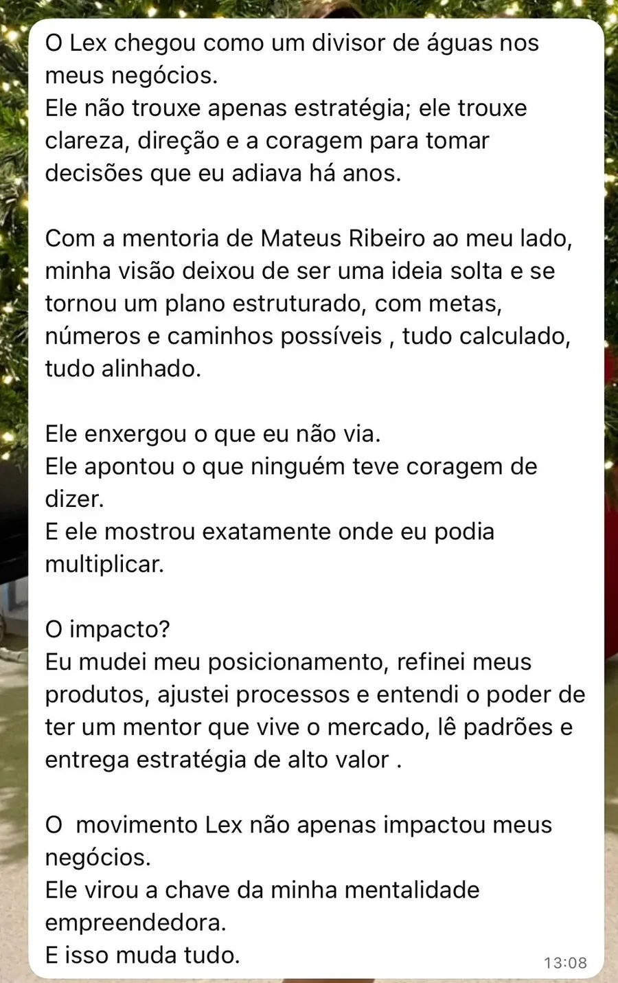Depoimento sobre a formação LEX