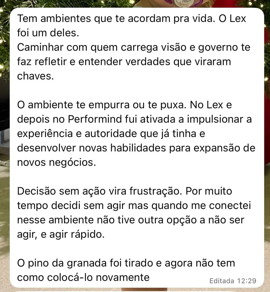 Depoimento sobre a formação LEX