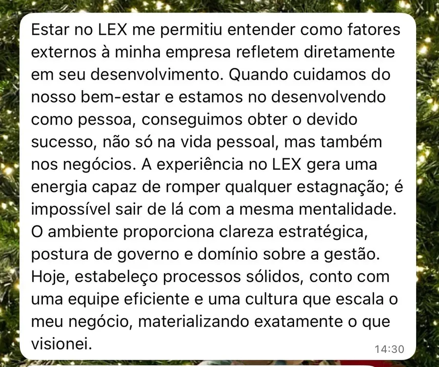Depoimento sobre a formação LEX